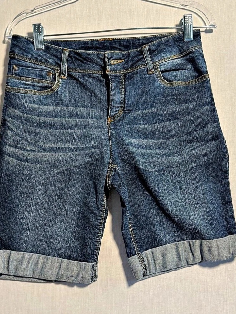 Faded Glory Denim Bermuda Shorts Size 4 Blue
